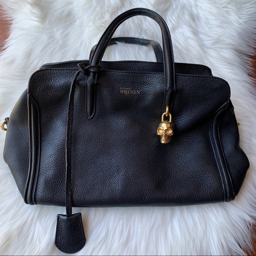 Alexander McQueen Leather Padlock Satchel